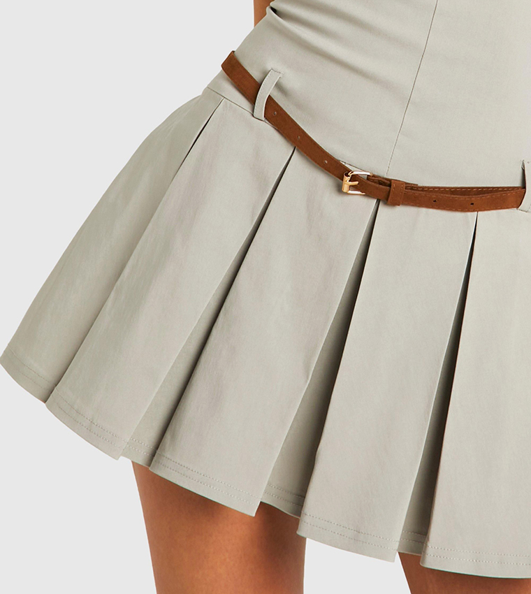 Belt Trim Bandeau Skort Playsuit