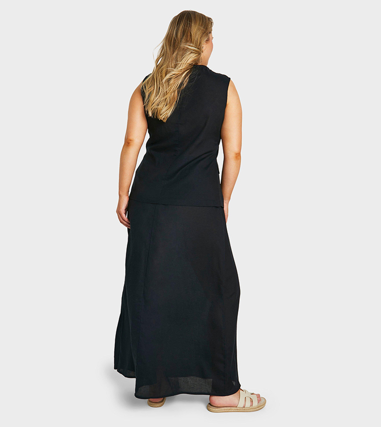 Curve Longline Waistcoat & Maxi Skirt Set