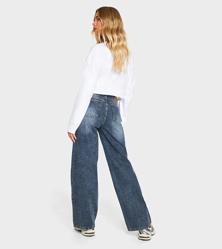 High Waist Super Wide Leg Jeans
