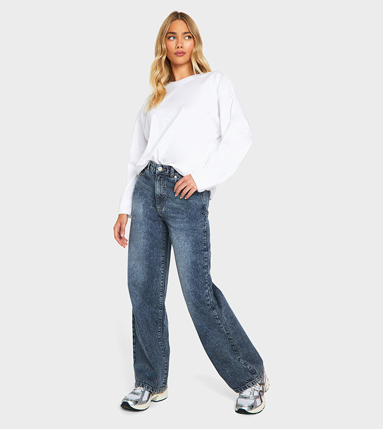 High Waist Super Wide Leg Jeans