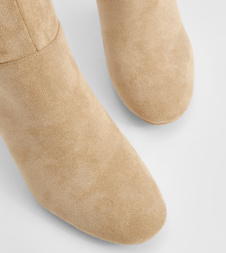 Block Heel Knee High Boots