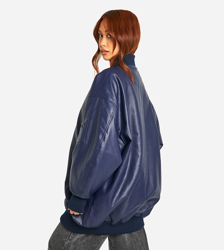 Longline Oversized Bomber Jacket