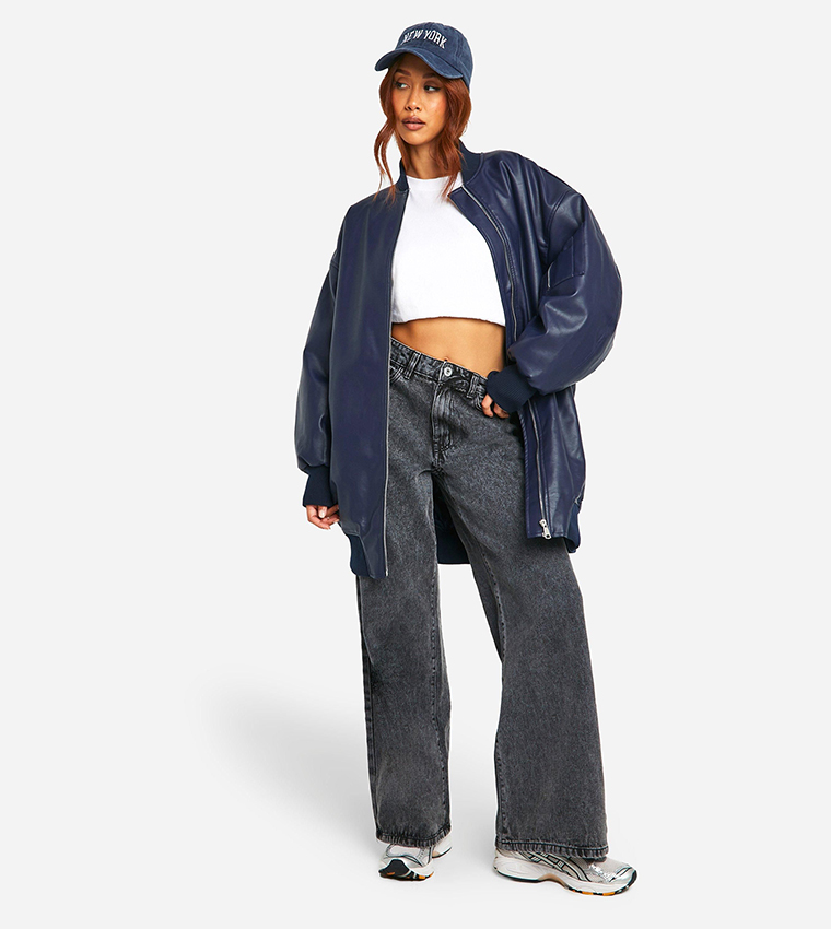 Longline Oversized Bomber Jacket