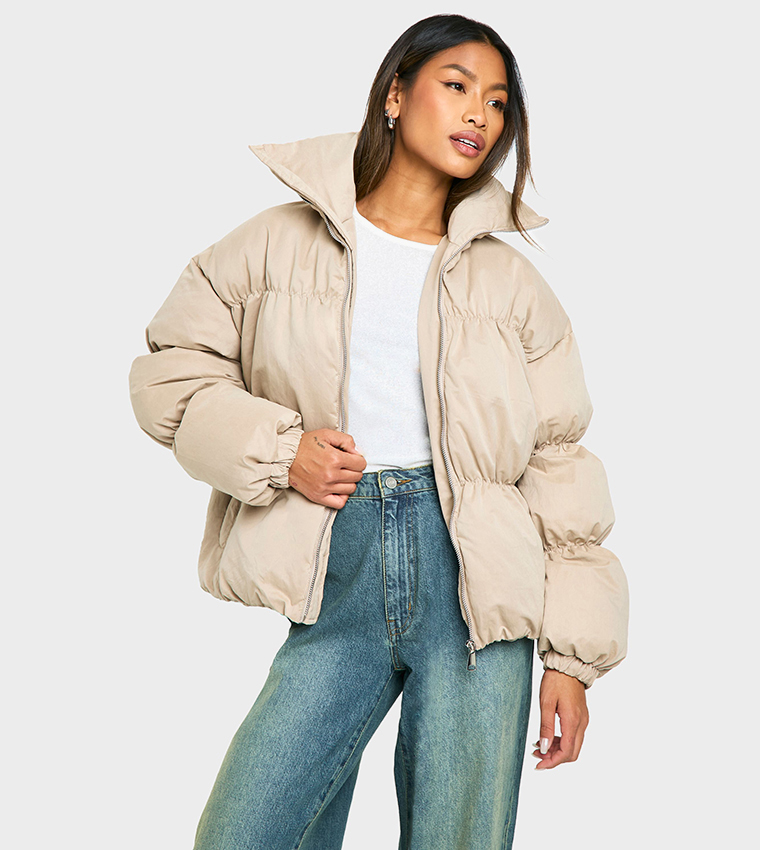 Zip-Through Puffer Jacket