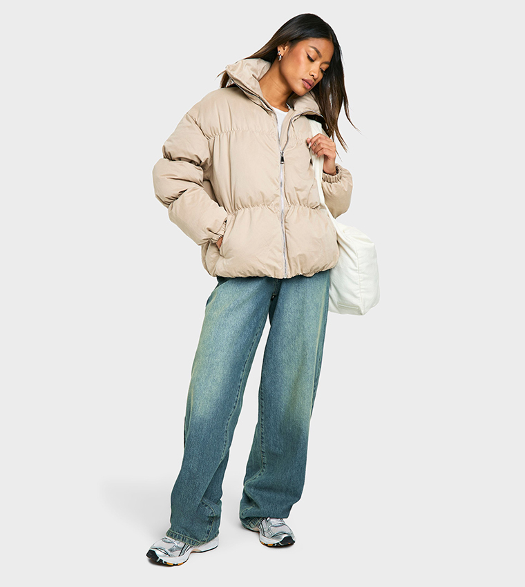 Zip-Through Puffer Jacket