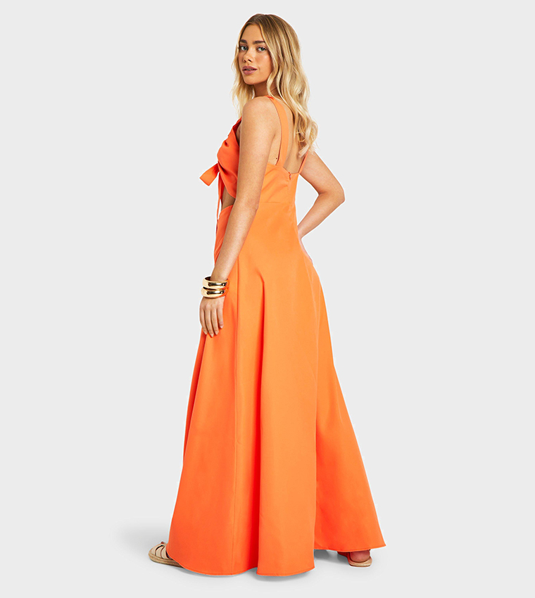 Cut-Out Detail Maxi Party Dress