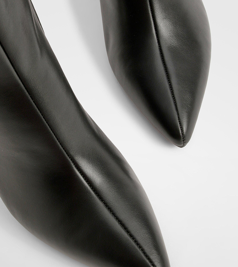 Wide Fit Pointed Toe Knee High Boots