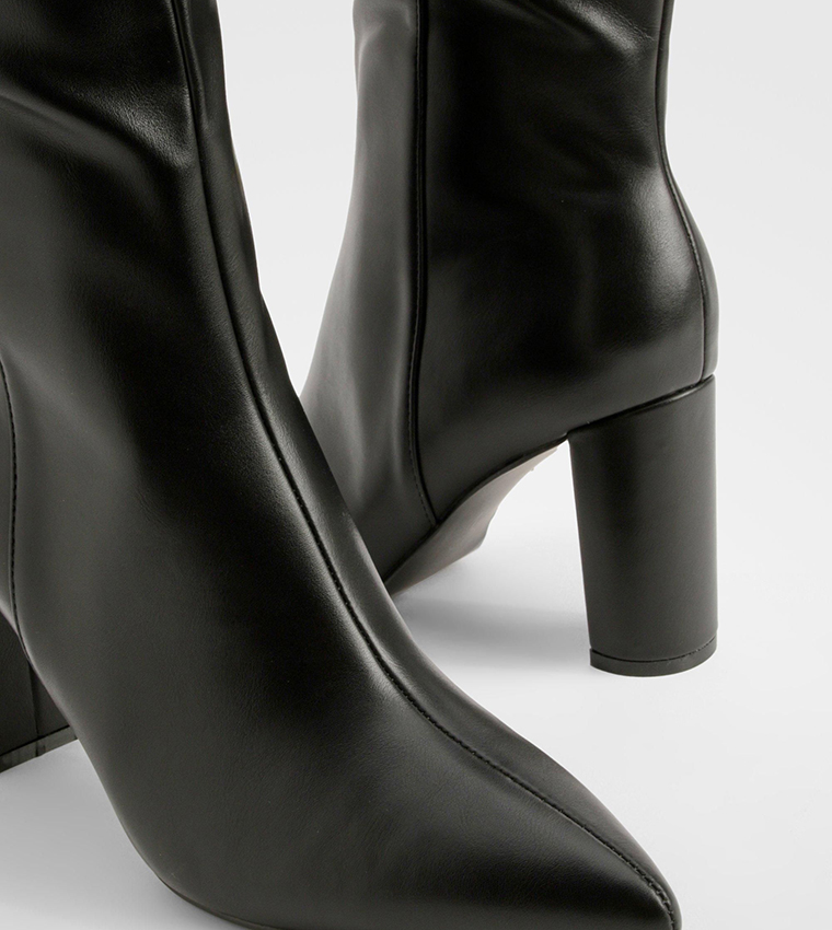 Wide Fit Pointed Toe Knee High Boots