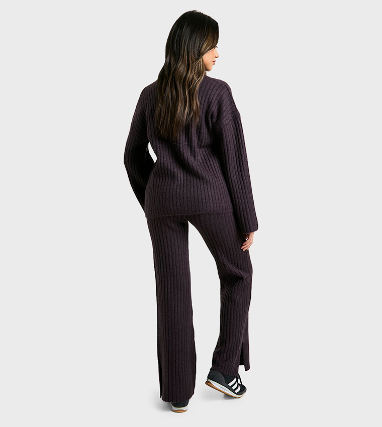 Knitted Oversized Jumper and Knitted Trousers Set