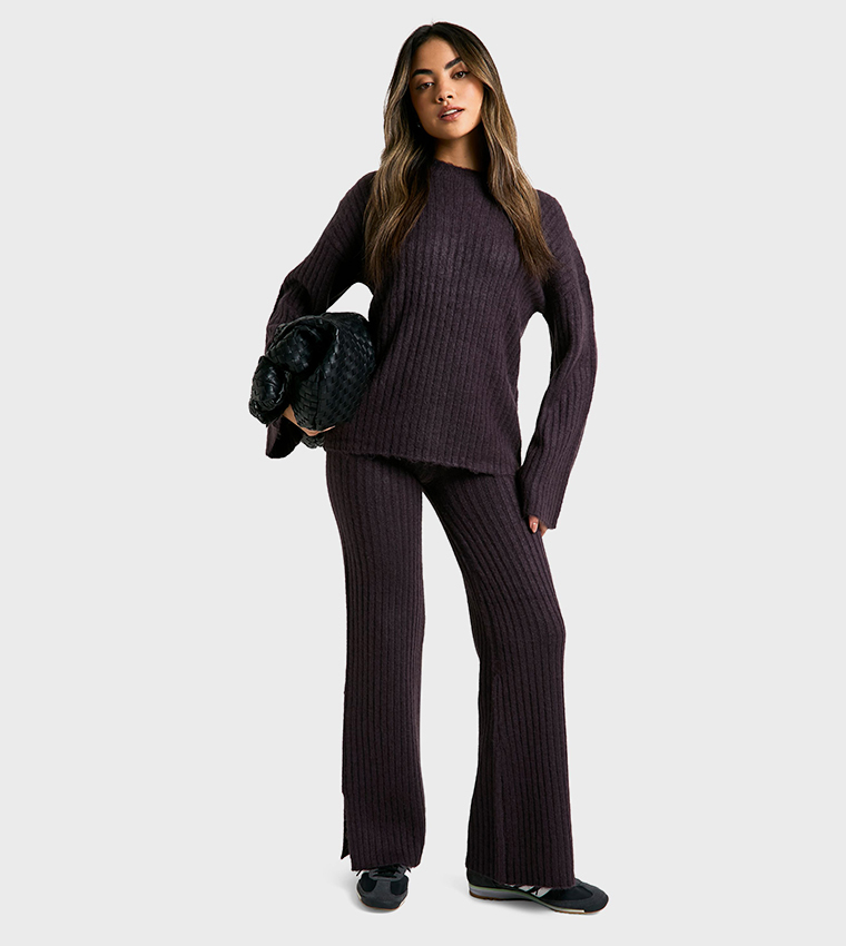 Knitted Oversized Jumper and Knitted Trousers Set