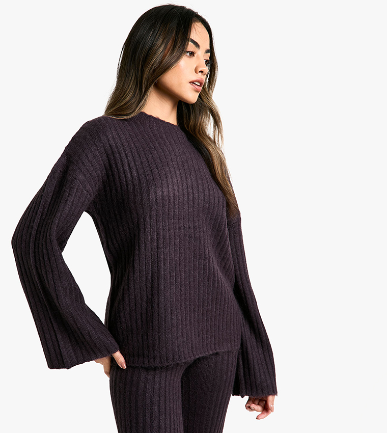 Knitted Oversized Jumper and Knitted Trousers Set