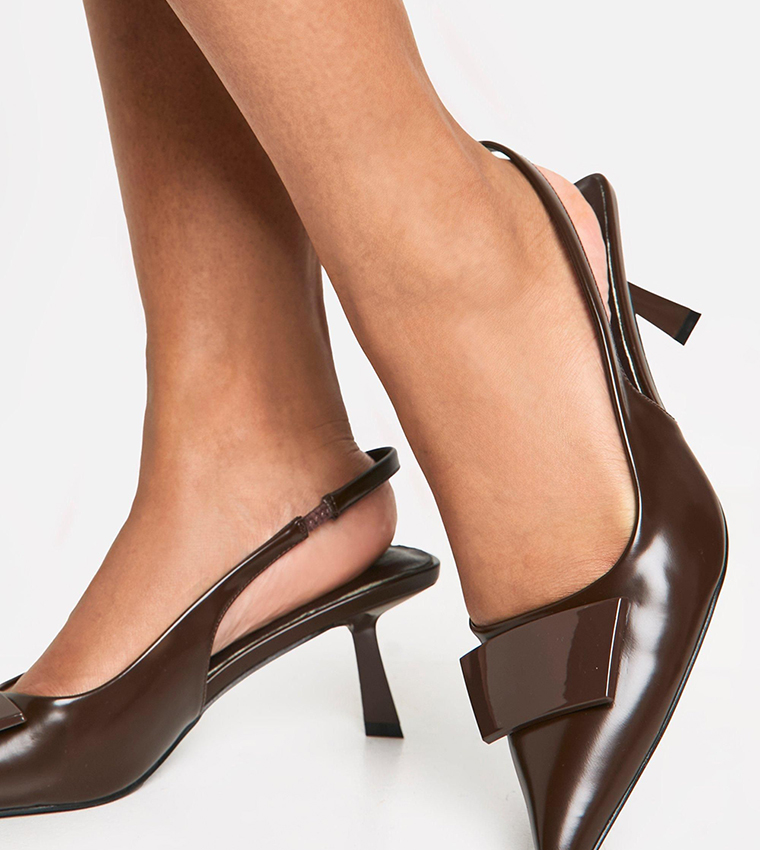 Trim Detail Slingback Pumps