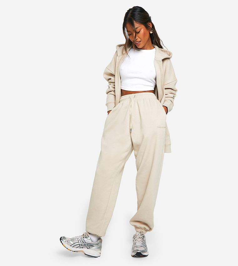 Buy Boohoo Dsgn Studio Cuffed Oversized Joggers In Beige 6thStreet Bahrain