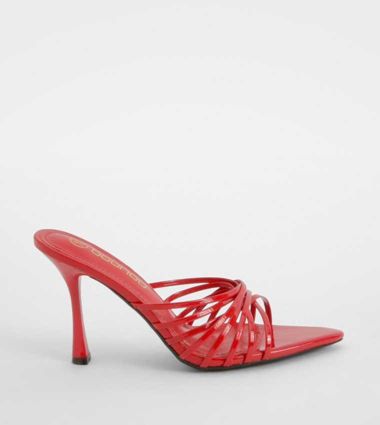 Platform Heels Boohoo Strappy Heels Platform Heels Boohoo Red