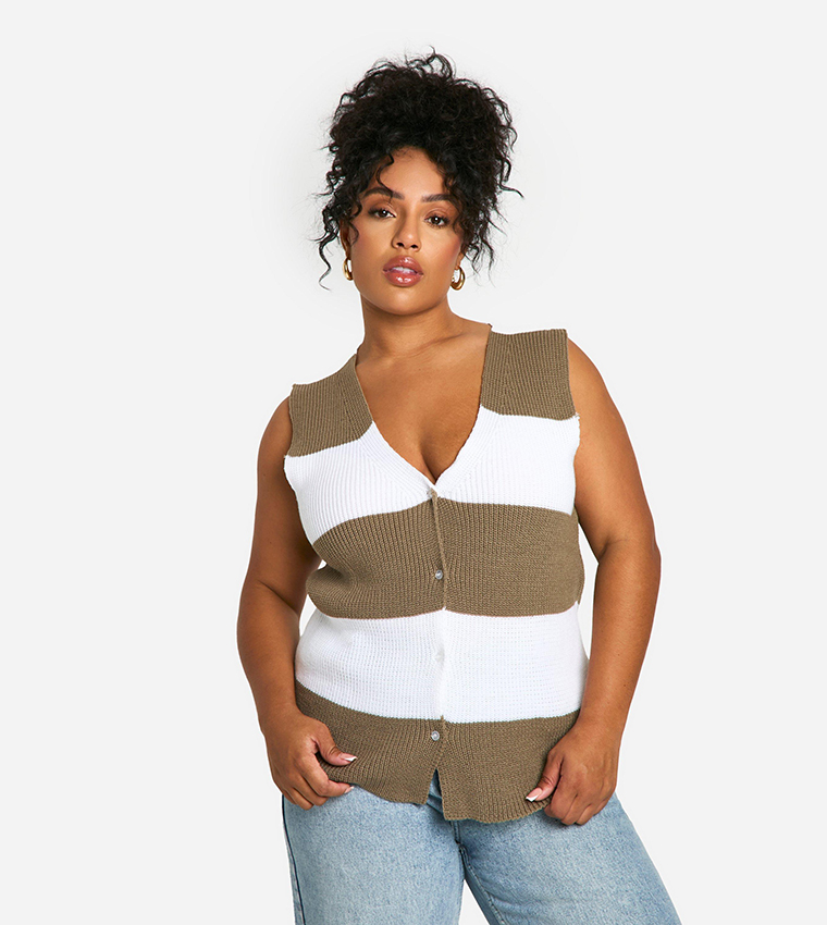 Sleeveless Vest Sweater Vest Boohoo MAN Embroidered Boxy Fit