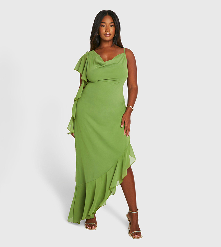 HOT Womens Dresses Plus Size Ruffle Midi Dress Buy Boohoo