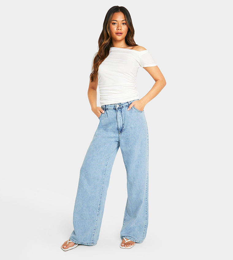 Asymmetric Neck Casual Top