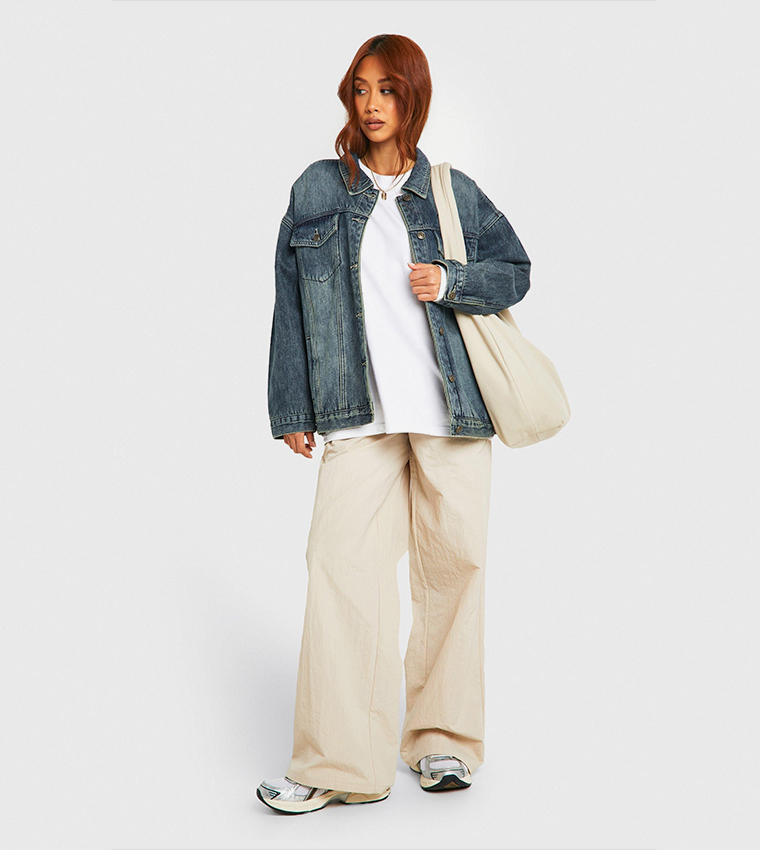Vintage Wash Fleece Lined Denim Jacket