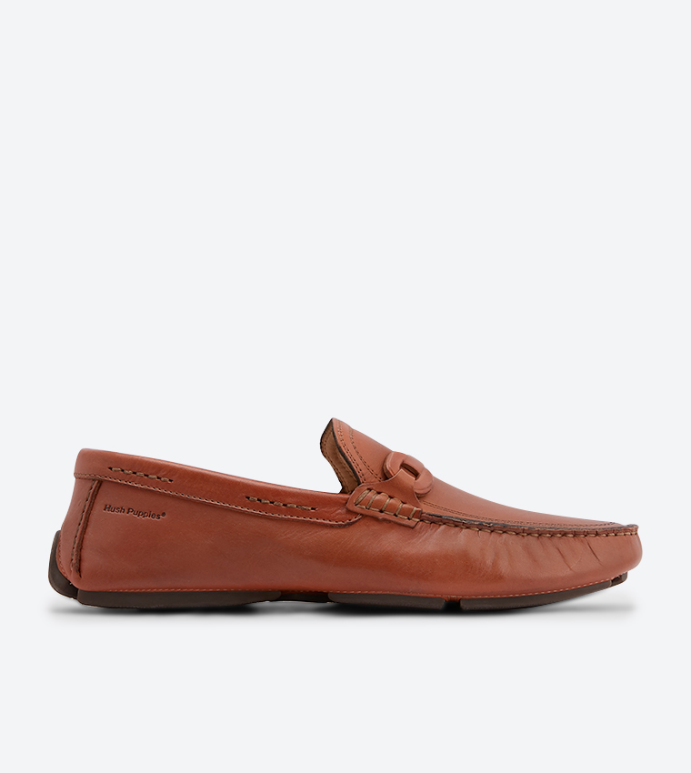 Buy Hush Puppies Jace Round Toe Stitch Details Loafers Light Brown In