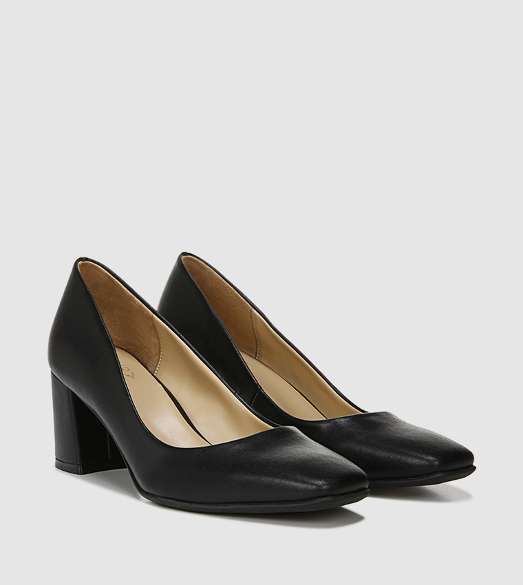 WARNER Pointed Toe Block Heel Pumps