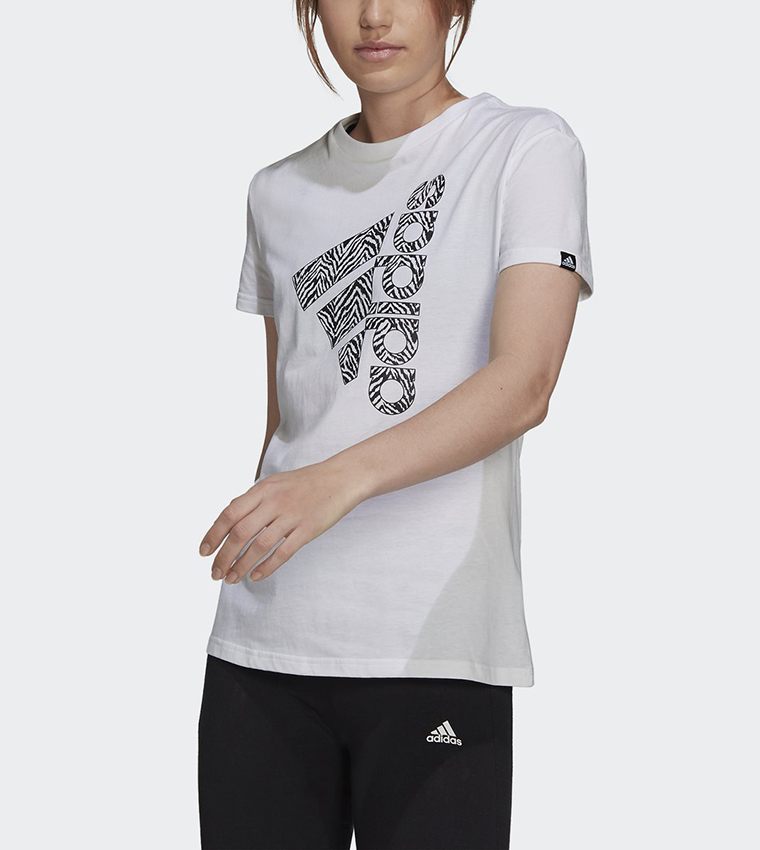 Buy Adidas Zebra Logo Graphic Tee In White 6thStreet Saudi Arabia