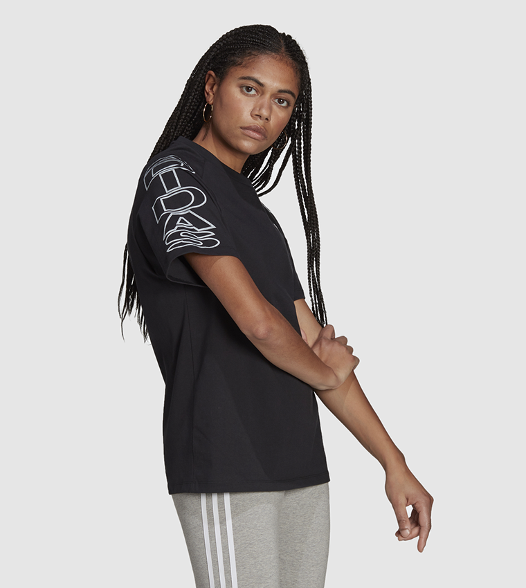 Adidas black clearance t shirt women's