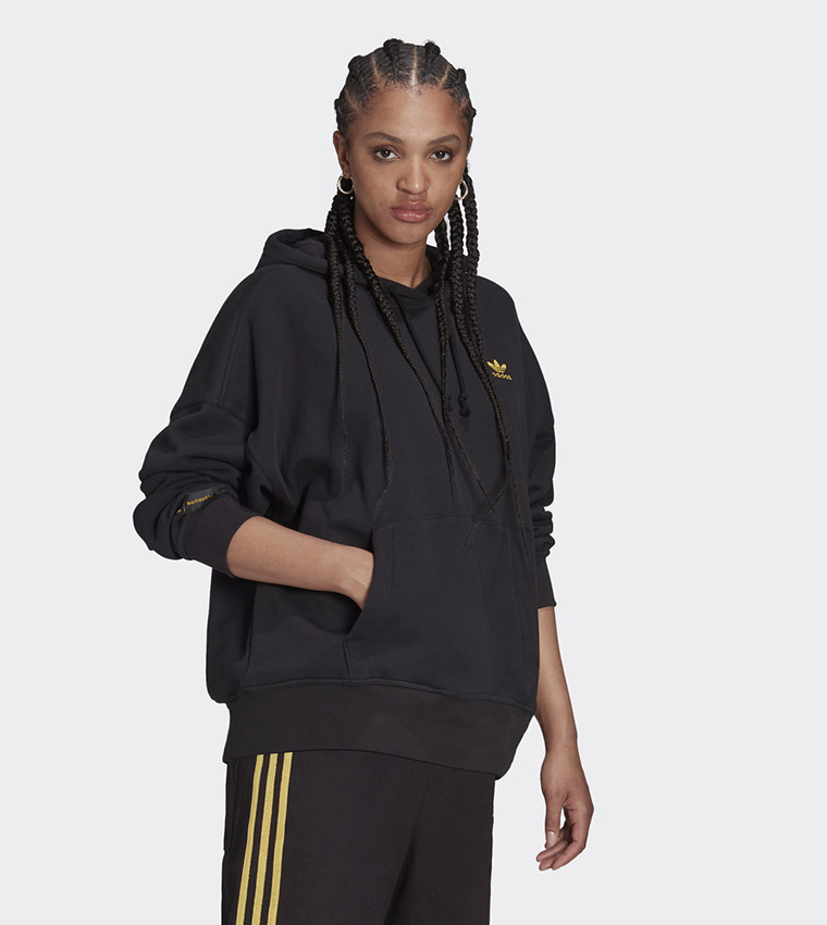 Buy Adidas Marimekko Oversize Hoodie With Golden Flower Graphic Black 6thStreet Saudi Arabia