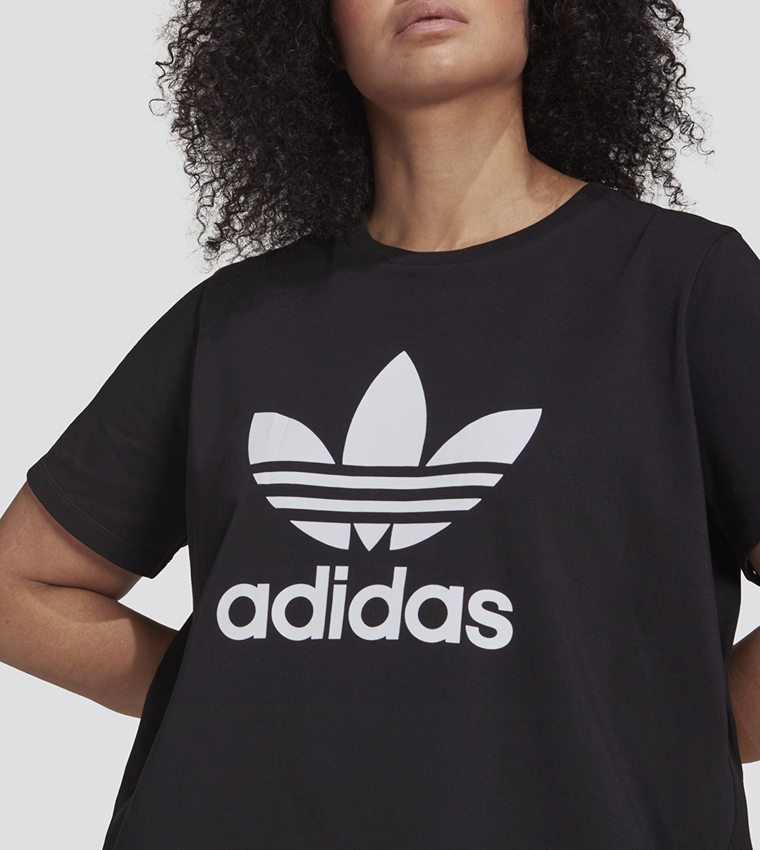 Buy Adidas Originals Adicolor Classics Trefoil Tee (Plus Size) In Black |  6thStreet Qatar