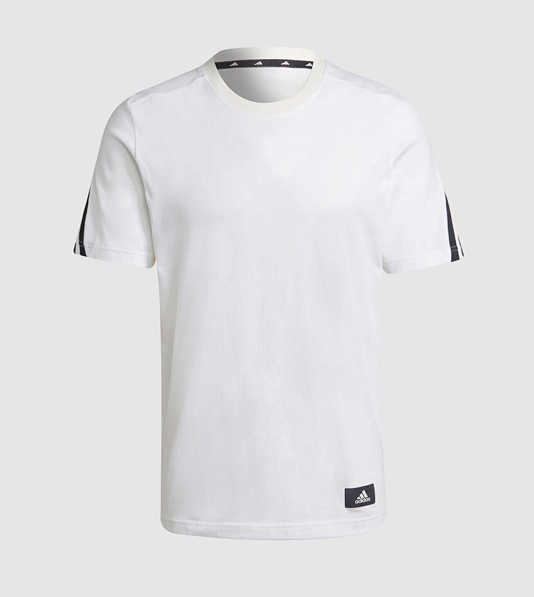 Buy Adidas Future Icons 3 Stripes Tee In White