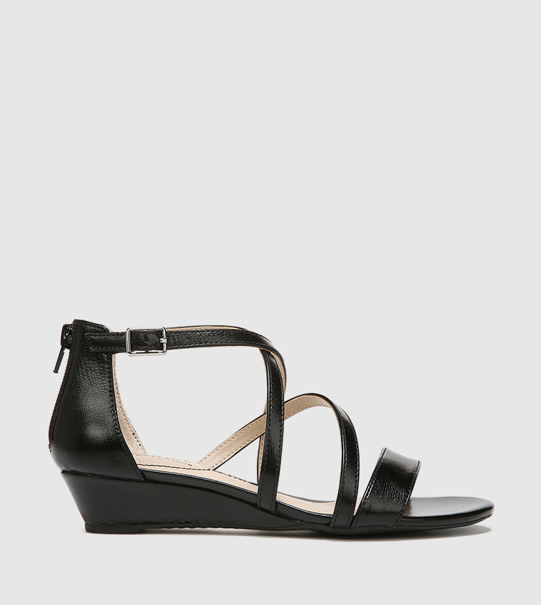 Chic Black High Heel Sandals - Wedge Heels - Ankle Strap Heels - Lulus