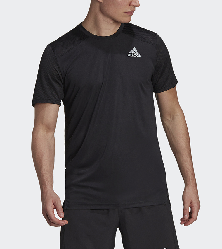 Buy Adidas Logo Printed Crew Neck T Shirt In Black | 6thStreet Kuwait