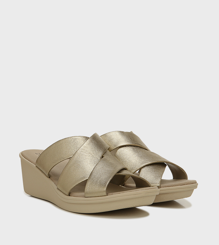 ROWENAA Criss-Cross Strap Wedge Sandals