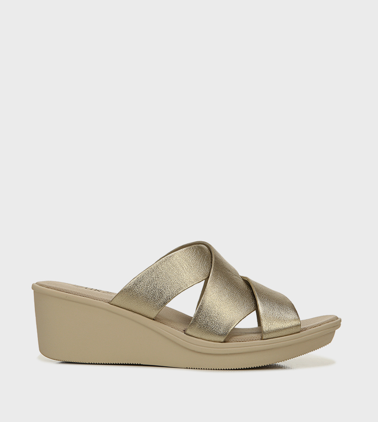 ROWENAA Criss-Cross Strap Wedge Sandals