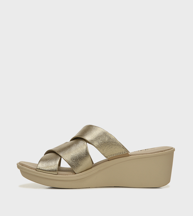 ROWENAA Criss-Cross Strap Wedge Sandals