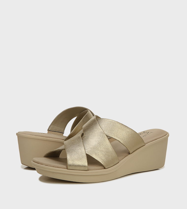 ROWENAA Criss-Cross Strap Wedge Sandals