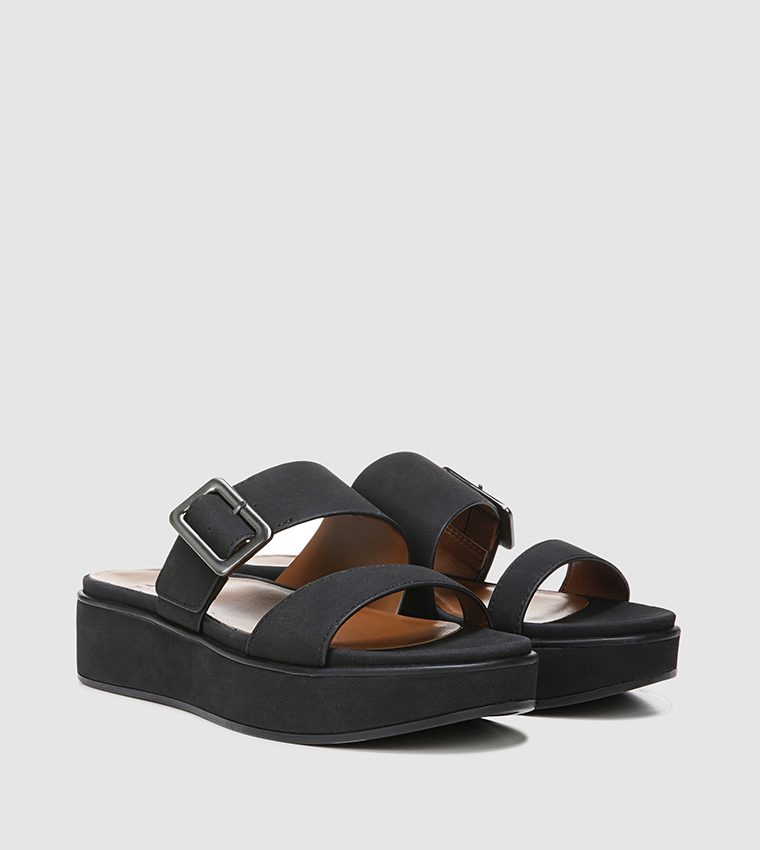 naturalizer black platform sandals