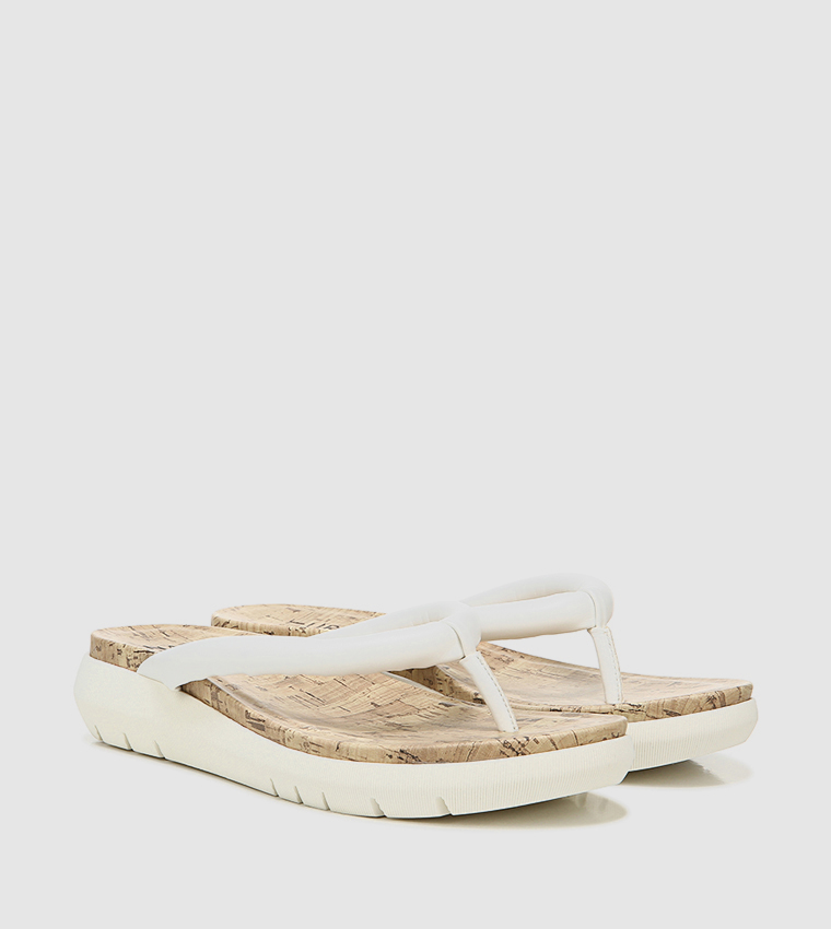 Buy Naturalizer LOVELLE Flatform Flip Flops In White | 6thStreet Qatar