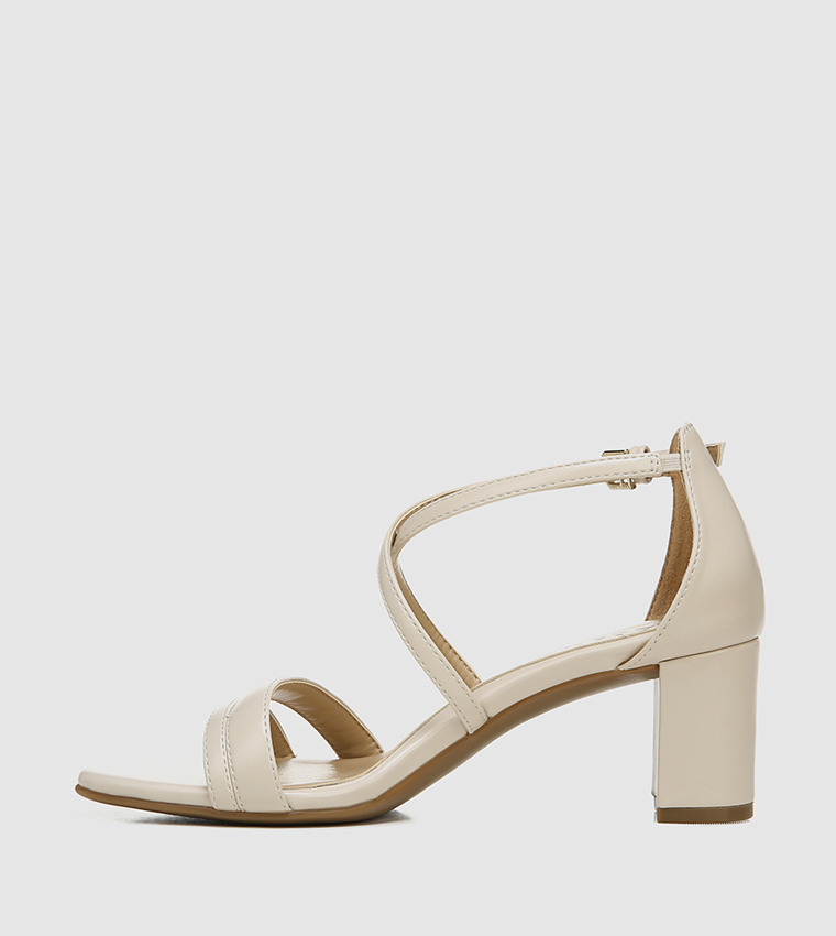 Buy Naturalizer BECKET Block Heel Sandals In Beige | 6thStreet UAE