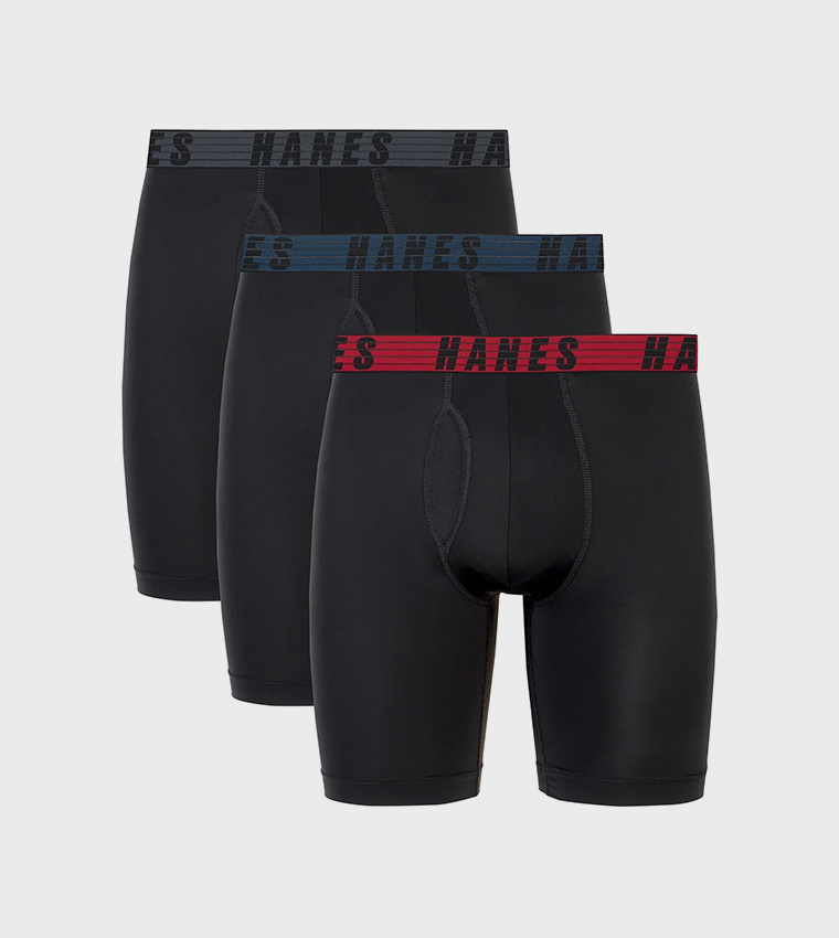 سروال داخلي بخصر مرن بشعار - 3 قطع 