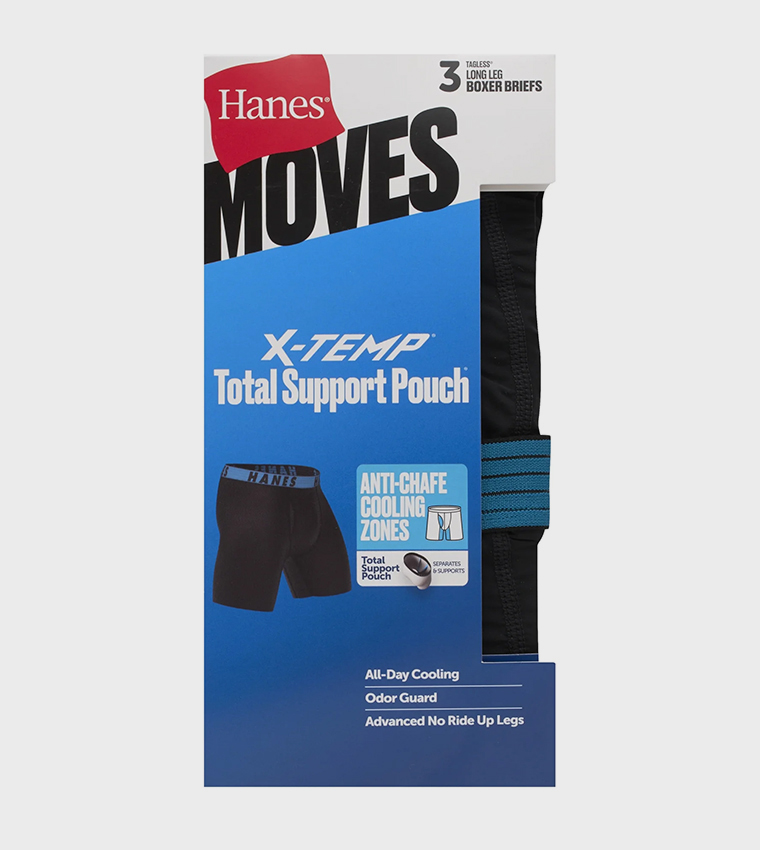 سروال داخلي بخصر مرن بشعار - 3 قطع 