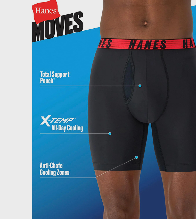 سروال داخلي بخصر مرن بشعار - 3 قطع 