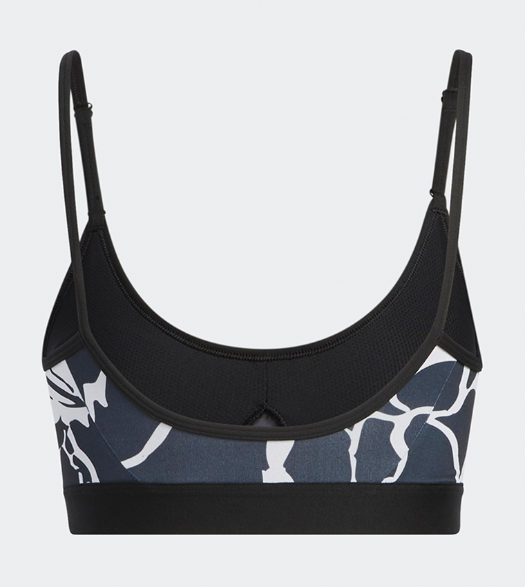 Light-Support Flower Print Bra