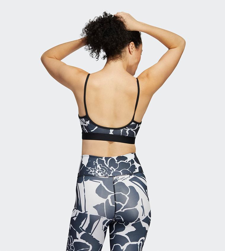 Light-Support Flower Print Bra