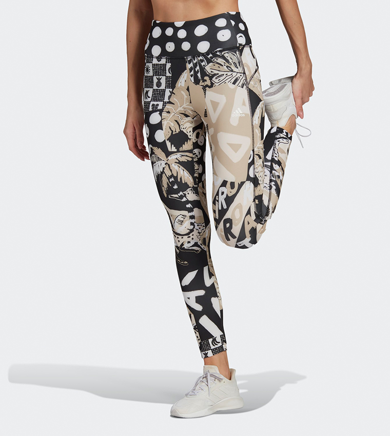Farm Print Feel Brilliant AEROREADY High-Waisted 7/8 Tights