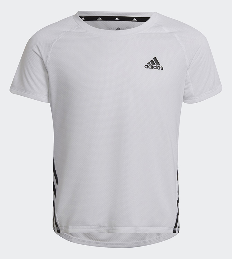 Buy Adidas AEROREADY Training 3 Qatar | Stripes Shirt White In 6thStreet T
