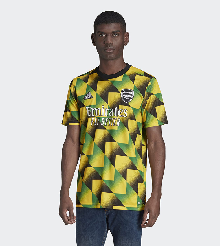 Buy Adidas Arsenal Pre Match Jersey T Shirt In Yellow 6thStreet Qatar