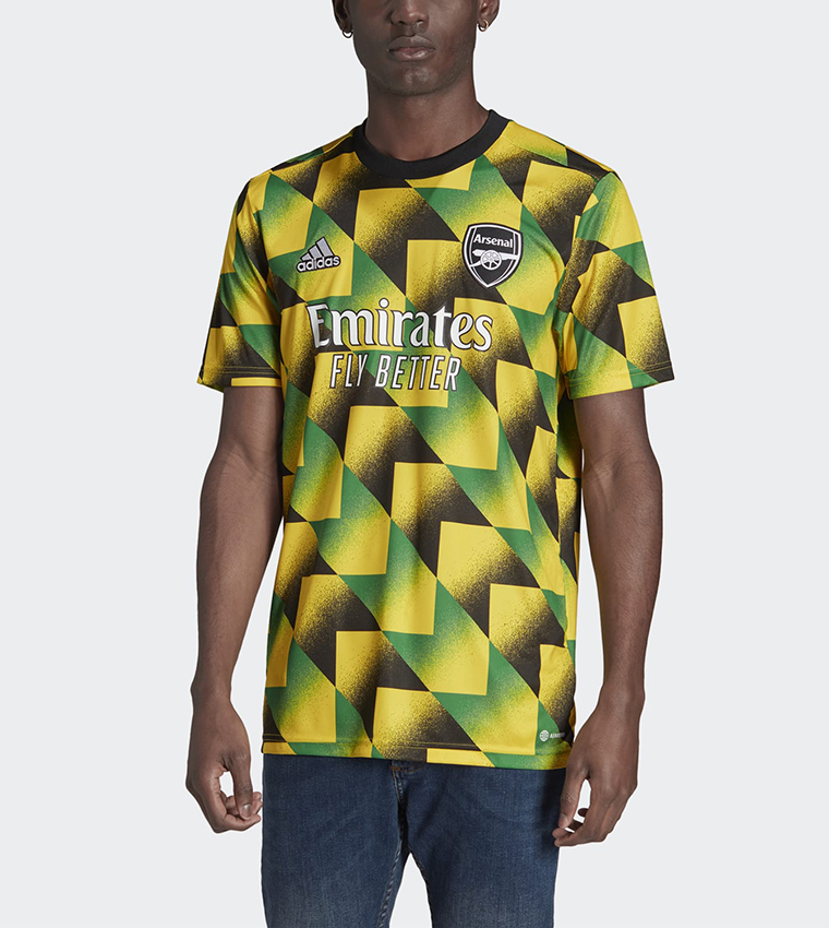 Buy Adidas Arsenal Pre Match Jersey T Shirt In Yellow 6thStreet Qatar