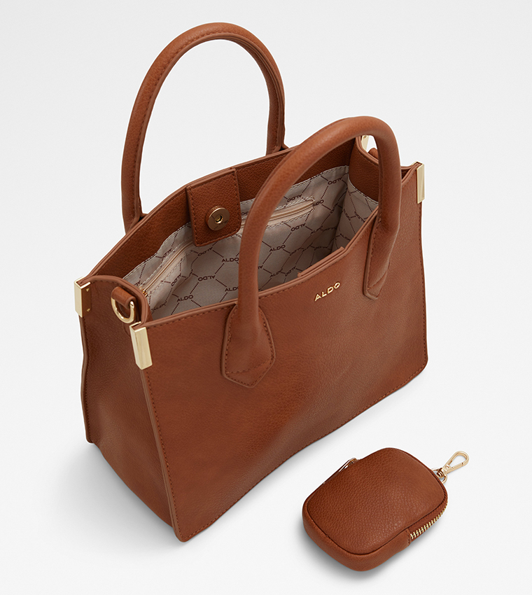 HAISWEN Textured Satchel Bag with Coin Pouch