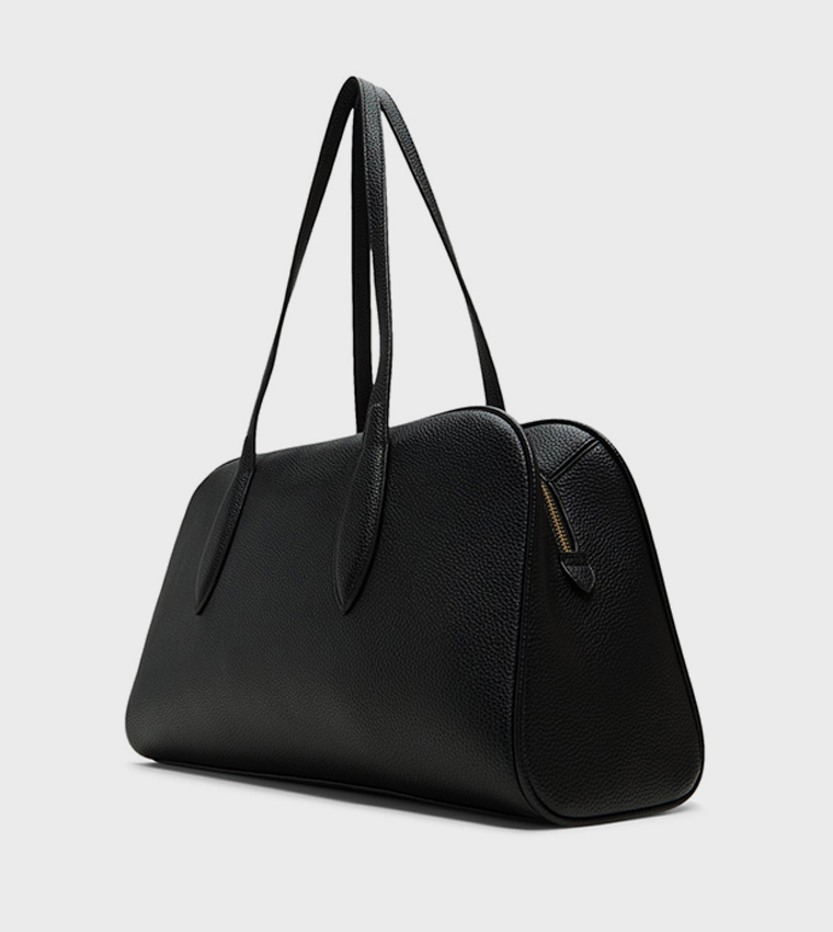 HAYLA Textured Zippered Tote Bag