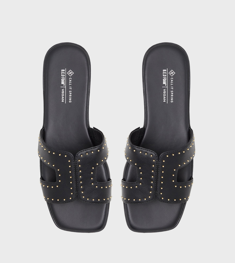 HAYLEE Open Toe Flat Sandals